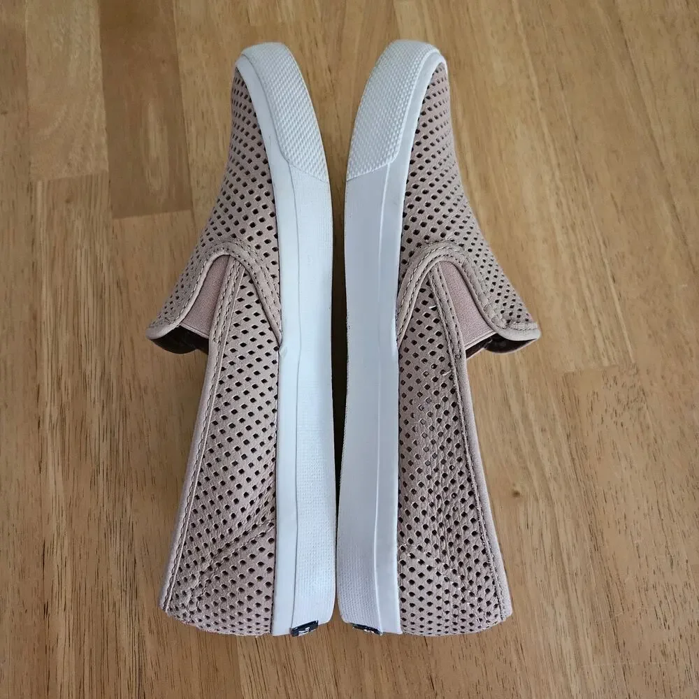 Sperry Seaside Perforated Leather Slip on Shoe Top Sider Sz 8.5